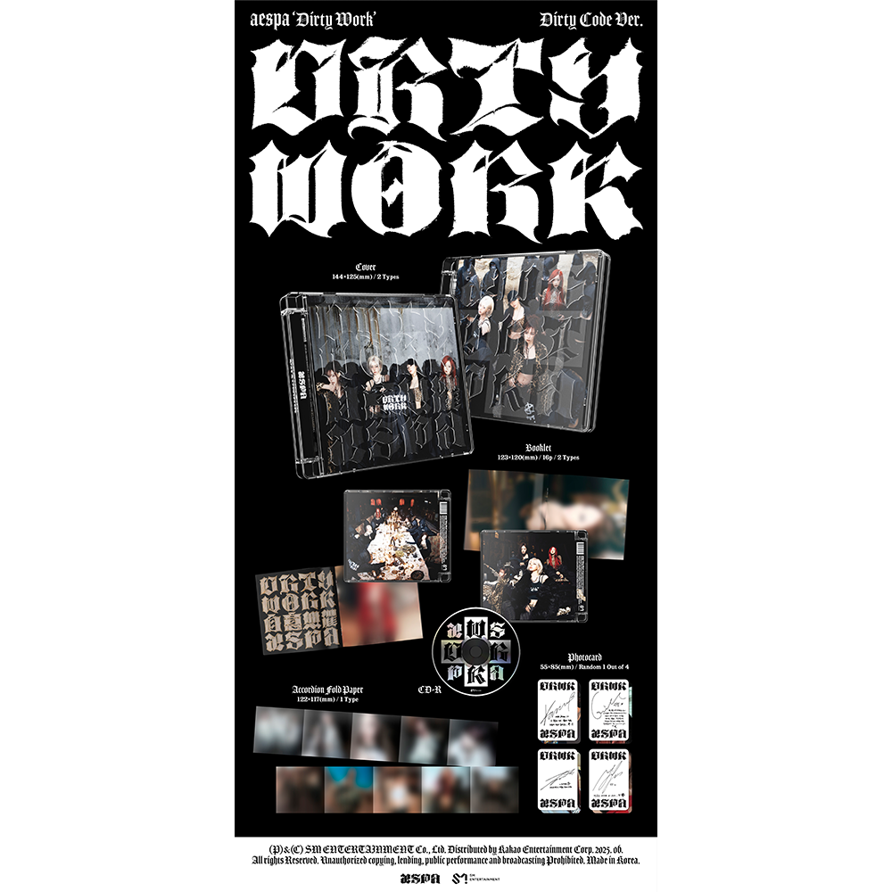 【未開封】aespa Dirty Work Code Worker 3種12枚 aespa 'Dirty Work' (Dirty Code Ver.) - aespa Official Store